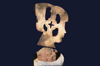 H: 50cm - terre cuite enfume