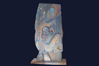 L: 120cm - bois de chne patin  l'encaustique