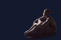 H: 70 L: 80 l: 45cm - terre cuite engobe