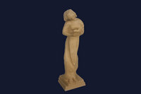 H; 64cm - terre cuite patine