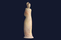 H: 40cm - terre cuite patine