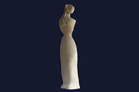 H: 65cm - terre cuite patine